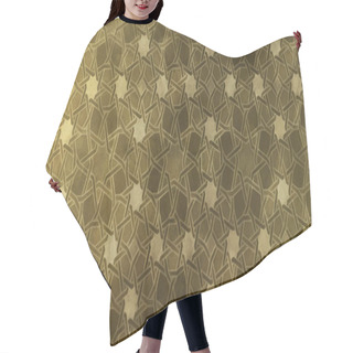 Personality  Background Design Based On Traditional Oriental Graphic Motifs. Islamic Decorative Pattern With Golden Artistic Texture. Arabian Ethnic Mosaic With Interlacing Lines And Geometric Tiled Ornaments. Hair Cutting Cape