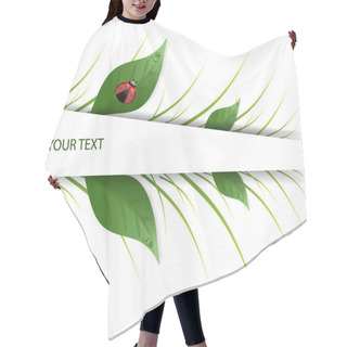 Personality  Green Leaves Design With Ladybug Hair Cutting Cape