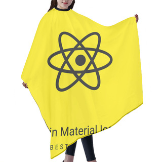 Personality  Atom Symbol Minimal Bright Yellow Material Icon Hair Cutting Cape