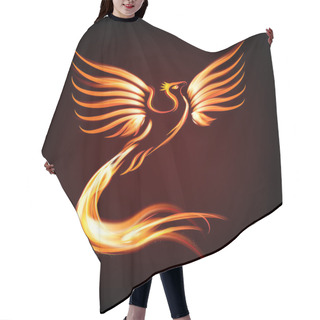 Personality  Phoenix Bird Fire Silhouette Hair Cutting Cape