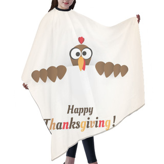Personality  Happy Thanksgiving Card Design Hair Cutting Cape