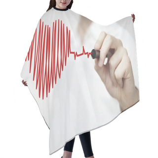 Personality  Drawing Chart Heartbeat Hair Cutting Cape