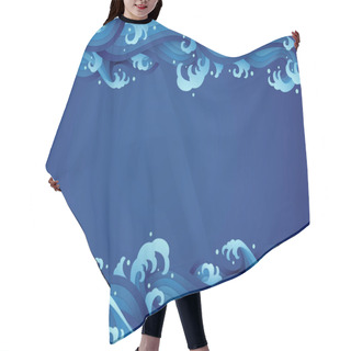 Personality  Abstract Background With Papercut Style Of Rushing Wave Hair Cutting Cape