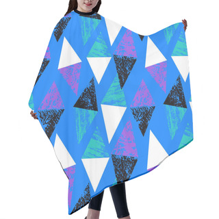 Personality  Hand Painted Bold Pattern With Triangles Hair Cutting Cape