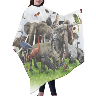Personality  Animals Collage Hair Cutting Cape