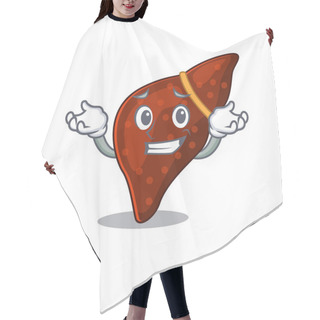 Personality  A Picture Of Grinning Human Cirrhosis Liver Cartoon Design Concept Hair Cutting Cape