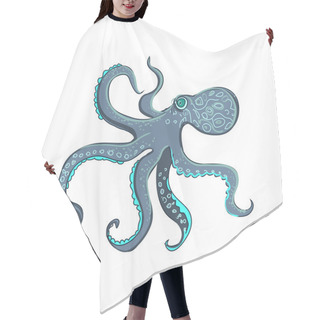 Personality  Doodle Octopus Hair Cutting Cape