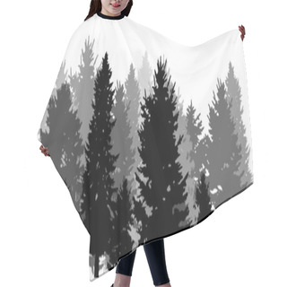 Personality  Strip With Grey And Black Firs Hair Cutting Cape
