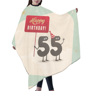 Personality  Funny 55th Birthday Card Hair Cutting Cape