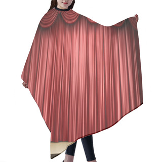 Personality  Red Theater Curtain Hair Cutting Cape