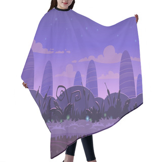 Personality  Seamless Night Landscape Hair Cutting Cape