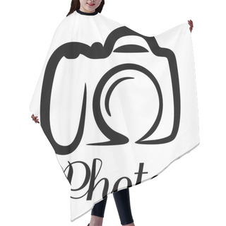 Personality  Photo Camera Emblem Hair Cutting Cape