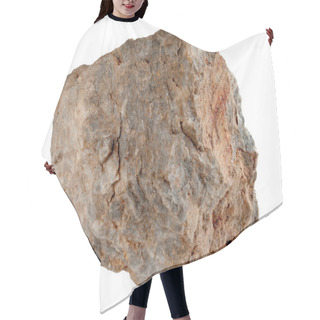 Personality  Large Rock Stone Isolated. Hair Cutting Cape