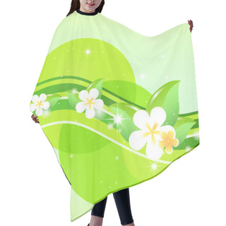 Personality  Spring Green Floral Background Hair Cutting Cape
