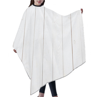 Personality  Empty White Wooden Background Hair Cutting Cape