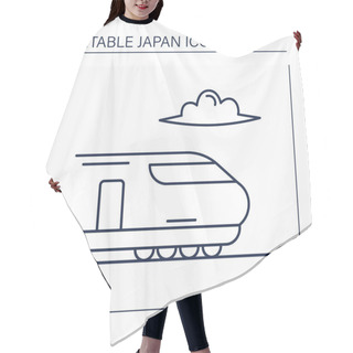 Personality  Train Line Icon Hair Cutting Cape