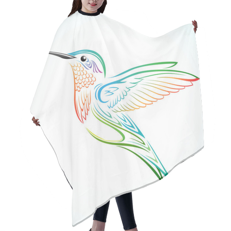 Personality  Colorful Hummingbird hair cutting cape