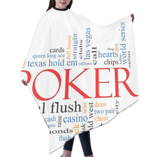 Personality  Poker Word Cloud Concept Hair Cutting Cape