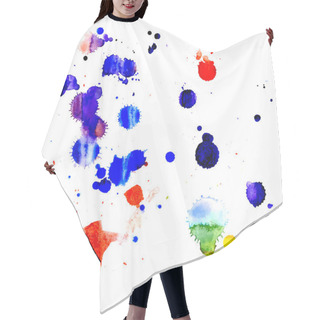 Personality  Multicolored Abstract Background With Watercolor Paint Splashes Hair Cutting Cape