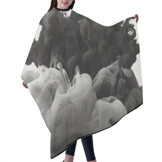 Personality  Black And White Texture With Mixing Paint Splash Hair Cutting Cape