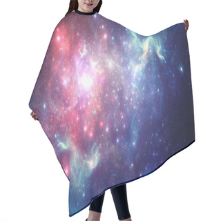 Personality  Colorful Space Nebula Hair Cutting Cape