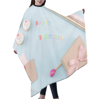 Personality  Birthday Cakes With Gift Box Hair Cutting Cape