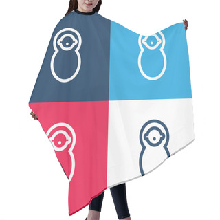 Personality  Baby Wrapped In Swaddle Blue And Red Four Color Minimal Icon Set Hair Cutting Cape