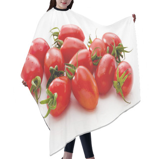 Personality  Fresh Cherry Tomatoes On White Background Hair Cutting Cape