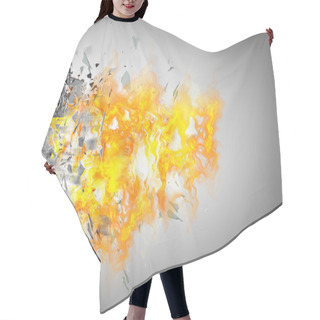 Personality  Broken Glass And Fire Hair Cutting Cape