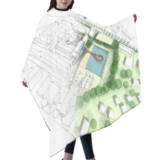 Personality  Illustration Of An Idea In Urban Design Hair Cutting Cape