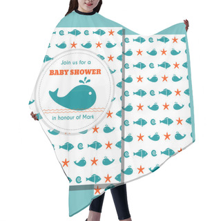 Personality  Nautical Baby Shower Card Hair Cutting Cape
