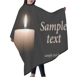 Personality  White Wax Candle Is Lit In The Dark Hair Cutting Cape