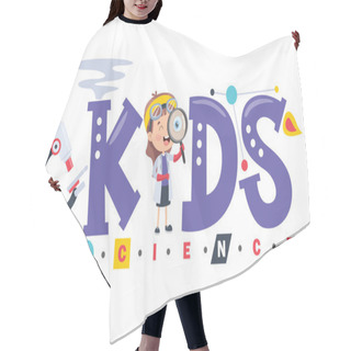 Personality  Logo Design For Kids Science Hair Cutting Cape