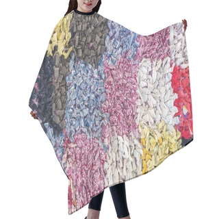 Personality  Abstract Textures Of Fabric With Squares Hair Cutting Cape