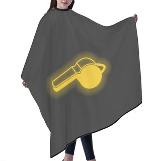 Personality  Black And White Whistle Variant Yellow Glowing Neon Icon Hair Cutting Cape