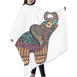 Personality  Stylized Elephant With Abstract Colorful Background, Indian Mamm Hair Cutting Cape