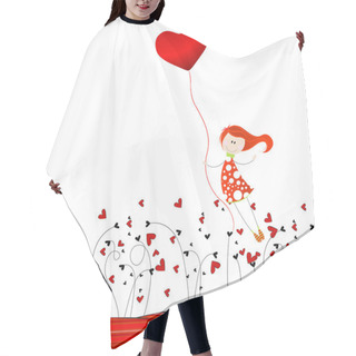 Personality  Vector Cute Valentine Hair Cutting Cape