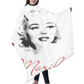 Personality  Marilyn Monroe (black And White Portrait) Hair Cutting Cape