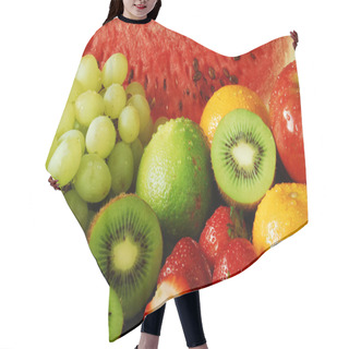 Personality  Colorful Fresh Group Of Fruits Hair Cutting Cape