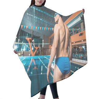 Personality  Swimmer At Swimming Pool Hair Cutting Cape