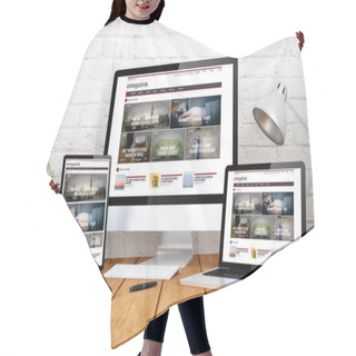 Personality  E-magazine Screen Multidevices Hair Cutting Cape