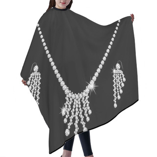 Personality  Diamond Necklace Hair Cutting Cape