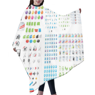Personality  Huge Set Of Web Graphics Hair Cutting Cape