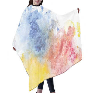Personality  Abstract Painting With Colorful Paint Spots On White  Hair Cutting Cape