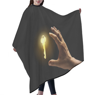 Personality  Key In Hand Hair Cutting Cape