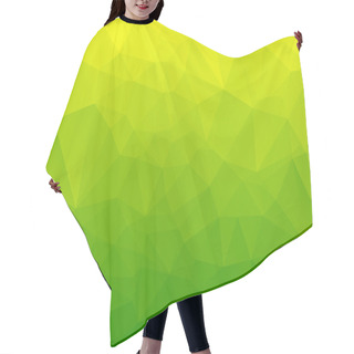 Personality  Shades Of Green Abstract Polygonal Geometric Background. Low Poly.  Hair Cutting Cape