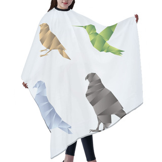 Personality  Set Of Origami Birds Hair Cutting Cape