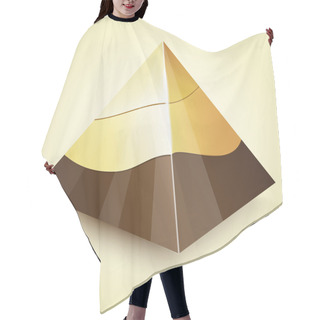 Personality  Golden Pyramid. Vector Illustration.  Hair Cutting Cape