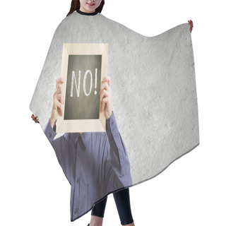Personality  Woman With Frame Hair Cutting Cape