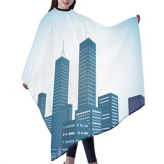 Personality  Modern City Landscape Background Hair Cutting Cape